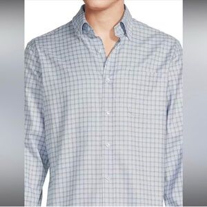 Cremieux Signature Label Dress Shirt - Light Blue Plaid. XXL